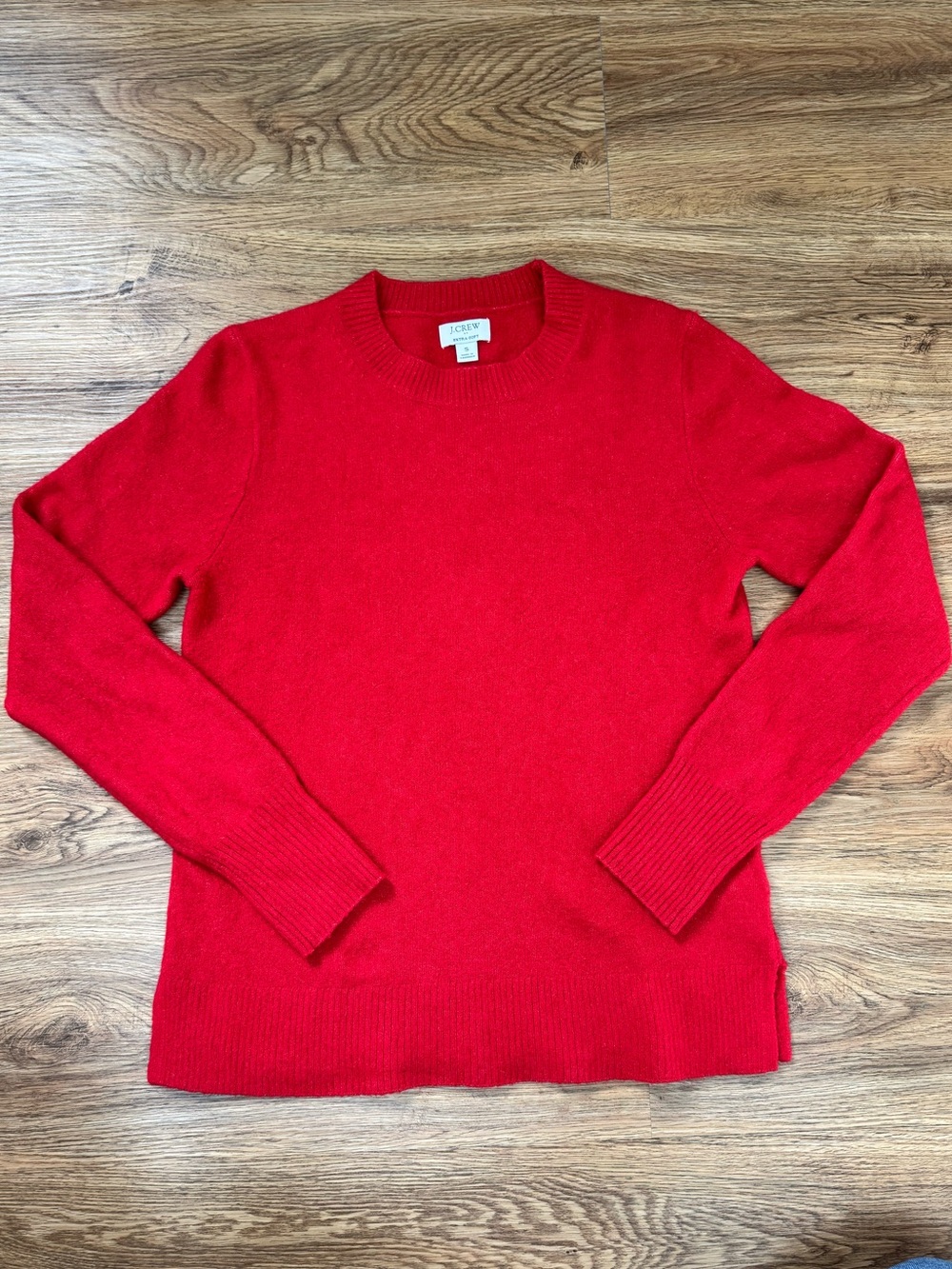 J. Crew So Soft Classic Crewneck Sweater in Bright Red